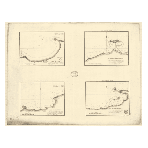 Carte marine ancienne - 367 - UNARE (Anse), TERRE FERME - VENEZUELA - ATLANTIQUE, ANTILLES (Mer), AMERIQUE DU SUD (Côte Nord) -