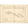 Carte marine ancienne - 368 - CUBA, CUBA (Côte Sud) - Atlantique, ANTILLES (Mer) - (1824 - ?)