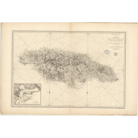 Reproduction carte marine ancienne Shom - 371 - JAMAIQUE - Atlantique,ANTILLES (Mer) - (1786 - 1874)