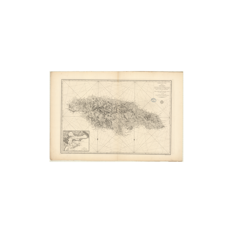 Reproduction carte marine ancienne - 371 - JAMAIQUE - ATLANTIQUE, ANTILLES (Mer) - (1786 - 1874)