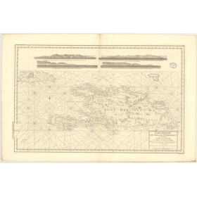 Reproduction carte marine ancienne - 372 - SAINT-DOMINGUE - ATLANTIQUE, ANTILLES (Mer) - (1787 - ?)