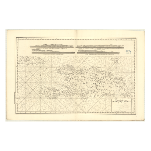 Reproduction carte marine ancienne - 372 - SAINT-DOMINGUE - ATLANTIQUE, ANTILLES (Mer) - (1787 - ?) Reproduction carte marine ancienne - 372 - SAINT-DOMINGUE - ATLANTIQUE, ANTILLES (Mer) - (1787 - ?)