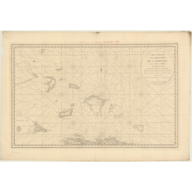 Reproduction carte marine ancienne - 373 - SAINT-DOMINGUE - ATLANTIQUE, ANTILLES (Mer) - (1787 - 1837)