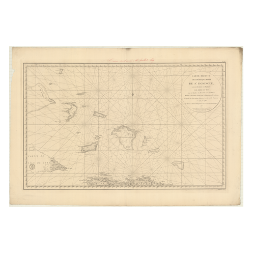 Reproduction carte marine ancienne - 373 - SAINT-DOMINGUE - ATLANTIQUE, ANTILLES (Mer) - (1787 - 1837) Reproduction carte marine ancienne - 373 - SAINT-DOMINGUE - ATLANTIQUE, ANTILLES (Mer) - (1787 - 1837)