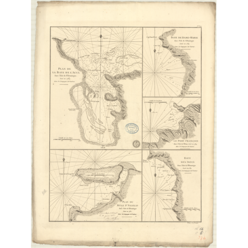 Reproduction carte marine ancienne - 374 - ACUL (Baie) - SAINT-DOMINGUE - ATLANTIQUE, ANTILLES (Mer) - (1787 - 1890) Reproduction carte marine ancienne - 374 - ACUL (Baie) - SAINT-DOMINGUE - ATLANTIQUE, ANTILLES (Mer) - (1787 - 1890)