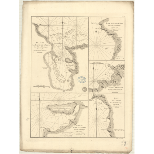 Carte marine ancienne - 374 - ACUL (Baie) - SAINT-DOMINGUE - Atlantique, ANTILLES (Mer) - (1787 - 1890)
