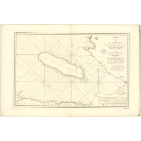Reproduction carte marine ancienne - 376 - GONAVE (île) - ATLANTIQUE, ANTILLES (Mer) - (1788 - 1887)