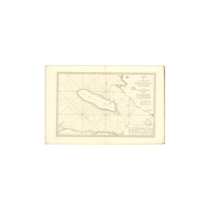 Reproduction carte marine ancienne - 376 - GONAVE (île) - ATLANTIQUE, ANTILLES (Mer) - (1788 - 1887)