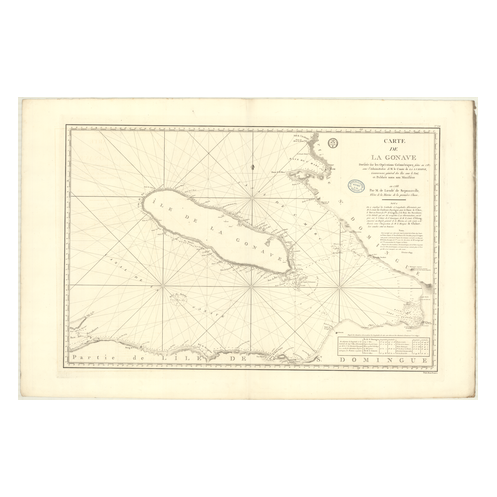 Carte marine ancienne - 376 - GONAVE (île) - Atlantique, ANTILLES (Mer) - (1788 - 1887)
