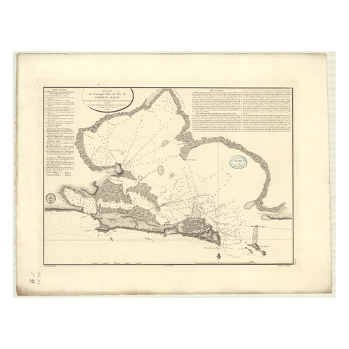 Reproduction carte marine ancienne Shom - 377 - SAINT-JUAN-DE-PORTO-RICO (Port) - pORTO RICO - Atlantique,ANTILLES (Mer)