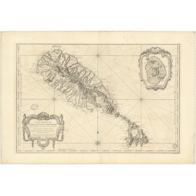 Reproduction carte marine ancienne - 379 - SAINT-CHRISTOPHE (île), NIEVES (île), NEVIS (île) - ATLANTIQUE, ANTILLES (Mer) - (175