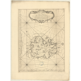 Carte marine ancienne - 380 - ANTIGUE - ANTIGUA (île) - Atlantique, ANTILLES (Mer) - (1758 - ?)