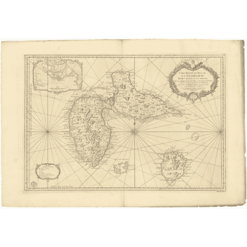 Reproduction carte marine ancienne - 381 - MARIE GALANTE (île), SAINTES (îles) - GUADELOUPE - ATLANTIQUE, ANTILLES (Mer) - (1759 Reproduction carte marine ancienne - 381 - MARIE GALANTE (île), SAINTES (îles) - GUADELOUPE - ATLANTIQUE, ANTILLES (Mer) - (1759