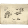 Carte marine ancienne - 382 - ANTILLES, SAINTES (îles) - Atlantique, ANTILLES (Mer) - (1818 - 1873)