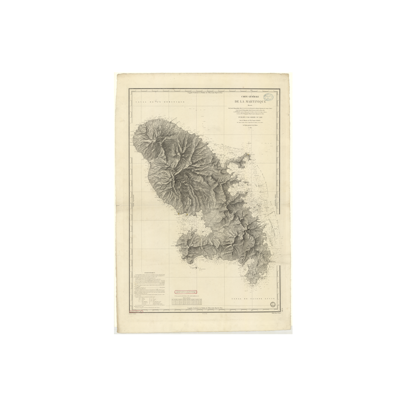 Reproduction of old nautical chart - 383 - ANTILLES - MARTINIQUE - ATLANTIQUE, ANTILLES (Mer) - (1831 - 1986)