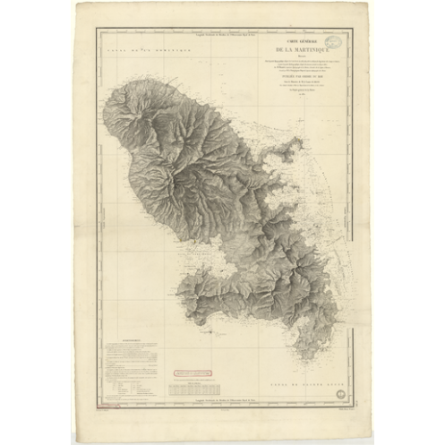 Reproduction carte marine ancienne Shom - 383 - ANTILLES - MARTINIQUE - Atlantique,ANTILLES (Mer) - (1831 - 1986)