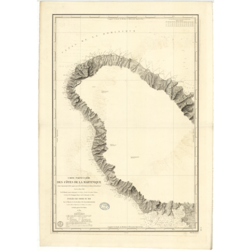 Reproduction carte marine ancienne - 386 - ANTILLES, MARTINIQUE (Côte Nord), MARIGOT (Pointe), NEGRE (Pointe), NEGRE (Point) - A Reproduction carte marine ancienne - 386 - ANTILLES, MARTINIQUE (Côte Nord), MARIGOT (Pointe), NEGRE (Pointe), NEGRE (Point) - A