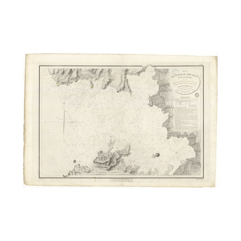 Reproduction carte marine ancienne - 387 - ANTILLES, FORT-ROYAL (Baie) - MARTINIQUE - ATLANTIQUE, ANTILLES (Mer) - (1827 - 1940)