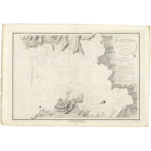 Reproduction carte marine ancienne - 387 - ANTILLES, FORT-ROYAL (Baie) - MARTINIQUE - ATLANTIQUE, ANTILLES (Mer) - (1827 - 1940)