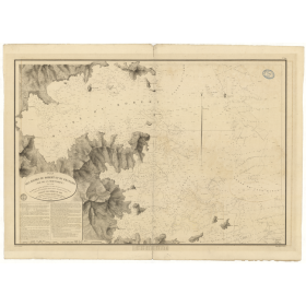 Carte marine ancienne - 390 - ANTILLES, ROBERT (Havre), FRANCOIS (Havre) - MARTINIQUE - ATLANTIQUE, ANTILLES (Mer) - (1828 - 198