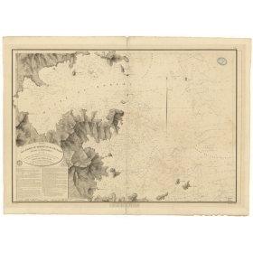 Reproduction carte marine ancienne - 390 - ANTILLES, ROBERT (Havre), FRANCOIS (Havre) - MARTINIQUE - ATLANTIQUE, ANTILLES (Mer)