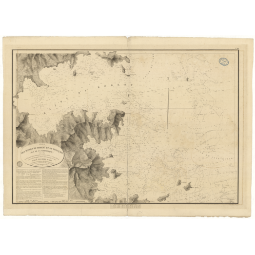 Carte marine ancienne - 390 - ANTILLES, ROBERT (Havre), FRANCOIS (Havre) - MARTINIQUE - ATLANTIQUE, ANTILLES (Mer) - (1828 - 198