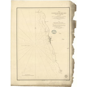 Carte marine ancienne - 928 - ANTILLES, PORT LOUIS (Mouillage) - GUADELOUPE - ATLANTIQUE, ANTILLES (Mer) - (1840 - ?)