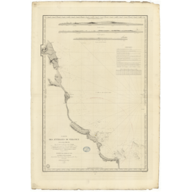 Carte marine ancienne - 940 - CAMPECHE (Golfe), VERACRUZ (Abords) - MEXIQUE - ATLANTIQUE, AMERIQUE CENTRALE (Côte Est), MEXIQUE