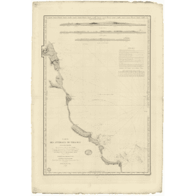 Reproduction carte marine ancienne - 940 - CAMPECHE (Golfe), VERACRUZ (Abords) - MEXIQUE - ATLANTIQUE, AMERIQUE CENTRALE (Côte E