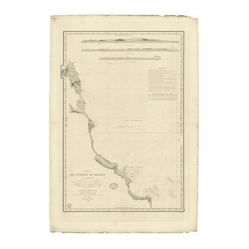 Reproduction carte marine ancienne - 940 - CAMPECHE (Golfe), VERACRUZ (Abords) - MEXIQUE - ATLANTIQUE, AMERIQUE CENTRALE (Côte E Reproduction carte marine ancienne - 940 - CAMPECHE (Golfe), VERACRUZ (Abords) - MEXIQUE - ATLANTIQUE, AMERIQUE CENTRALE (Côte E