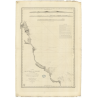 Reproduction carte marine ancienne - 940 - CAMPECHE (Golfe), VERACRUZ (Abords) - MEXIQUE - ATLANTIQUE, AMERIQUE CENTRALE (Côte E