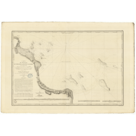 Reproduction carte marine ancienne Shom - 941 - CAMPECHE (Golfe), VERACRUZ (Mouillage), ANTON LIZARDO (Mouillage) - MEXI