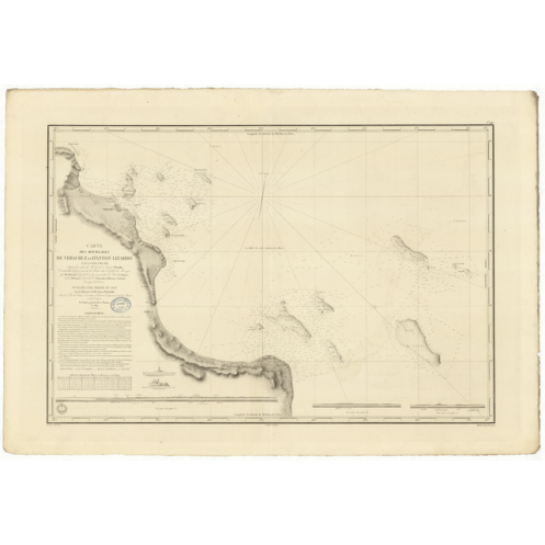 Reproduction carte marine ancienne - 941 - CAMPECHE (Golfe), VERACRUZ (Mouillage), ANTON LIZARDO (Mouillage) - MEXIQUE - ATLANTI Reproduction carte marine ancienne - 941 - CAMPECHE (Golfe), VERACRUZ (Mouillage), ANTON LIZARDO (Mouillage) - MEXIQUE - ATLANTI