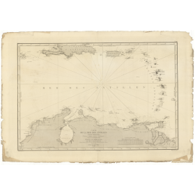 Reproduction carte marine ancienne Shom - 999 - JAMAIQUE, BARBADE - VENEZUELA - Atlantique,ANTILLES (Partie Est),ANTILLE