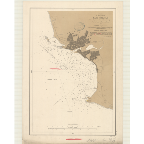 Reproduction carte marine ancienne Shom - 2725 - ANTILLES, CARLISLE (Baie) - BARBADE (île),BARBADE (île) - Atlantique,