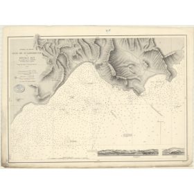 Reproduction carte marine ancienne Shom - 2886 - ANTILLES, TABAGO (île), SCARBOROUGH (Baie), ROCKLY BAY - Atlantique,AN