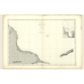 Carte marine ancienne - 3125 - ANTILLES, d'SIRADE (île), GRANDE VIGIE (Pointe), CHATEAUX (Pointe) - G
