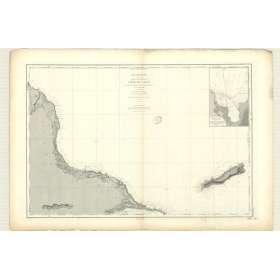Reproduction carte marine ancienne - 3125 - ANTILLES, DESIRADE (île), GRANDE VIGIE (Pointe), CHATEAUX (Pointe) - GUADELOUPE - AT