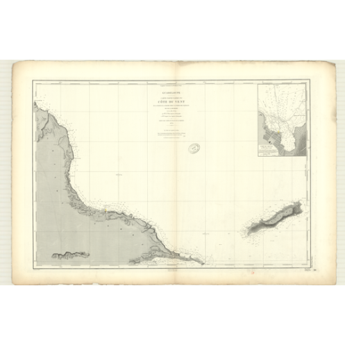Reproduction carte marine ancienne - 3125 - ANTILLES, DESIRADE (île), GRANDE VIGIE (Pointe), CHATEAUX (Pointe) - GUADELOUPE - AT Reproduction carte marine ancienne - 3125 - ANTILLES, DESIRADE (île), GRANDE VIGIE (Pointe), CHATEAUX (Pointe) - GUADELOUPE - AT