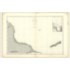 Reproduction carte marine ancienne Shom - 3125 - ANTILLES, d'SIRADE (île), GRANDE VIGIE (Pointe), CHATEAUX (Pointe) - G