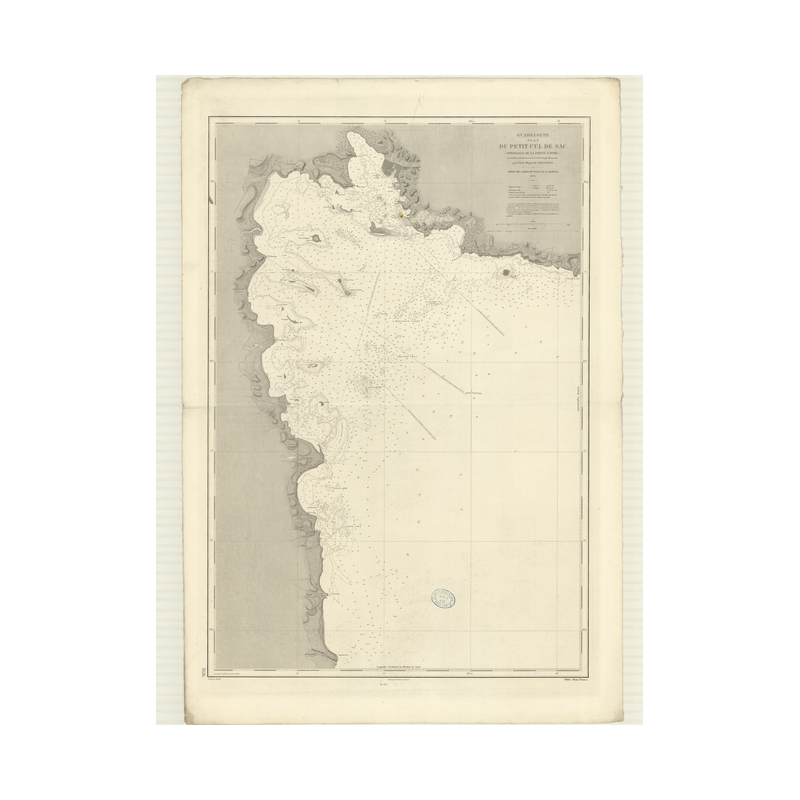 Carte marine ancienne - 3126 - ANTILLES, POINTE-A-PITRE (Abords), PETIT CUL DE SAC - GUADELOUPE - ATLANTIQUE, ANTILLES (Mer) - (