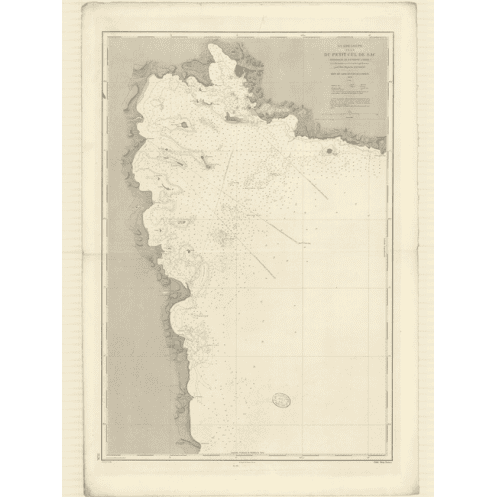 Carte marine ancienne - 3126 - ANTILLES, POINTE-A-PITRE (Abords), PETIT CUL DE SAC - GUADELOUPE - ATLANTIQUE, ANTILLES (Mer) - (