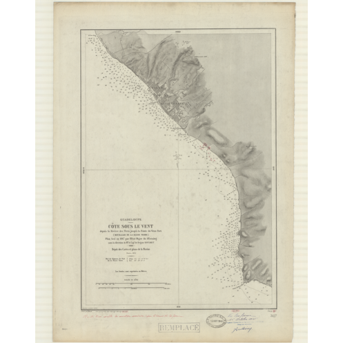 Reproduction carte marine ancienne - 3127 - ANTILLES, BASSE TERRE (Mouillage) - GUADELOUPE - ATLANTIQUE, ANTILLES (Mer) - (1872 Reproduction carte marine ancienne - 3127 - ANTILLES, BASSE TERRE (Mouillage) - GUADELOUPE - ATLANTIQUE, ANTILLES (Mer) - (1872