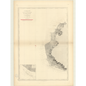 Reproduction carte marine ancienne - 3128 - ANTILLES, MARIE GALANTE (île) - GUADELOUPE - ATLANTIQUE, ANTILLES (Mer) - (1872 - ?)