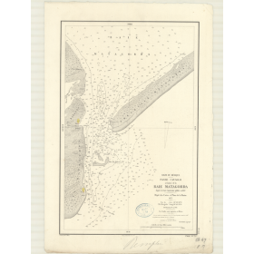 Reproduction carte marine ancienne - 3150 - MATAGORDA (Baie), CAVALLO (Passe) - ETATS-UNIS (Côte Sud) - ATLANTIQUE, AMERIQUE DU
