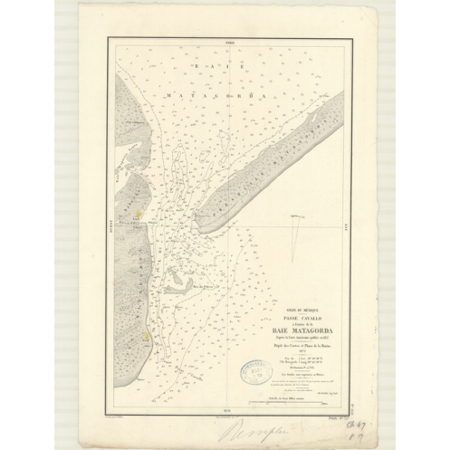 Reproduction carte marine ancienne - 3150 - MATAGORDA (Baie), CAVALLO (Passe) - ETATS-UNIS (Côte Sud) - ATLANTIQUE, AMERIQUE DU Reproduction carte marine ancienne - 3150 - MATAGORDA (Baie), CAVALLO (Passe) - ETATS-UNIS (Côte Sud) - ATLANTIQUE, AMERIQUE DU