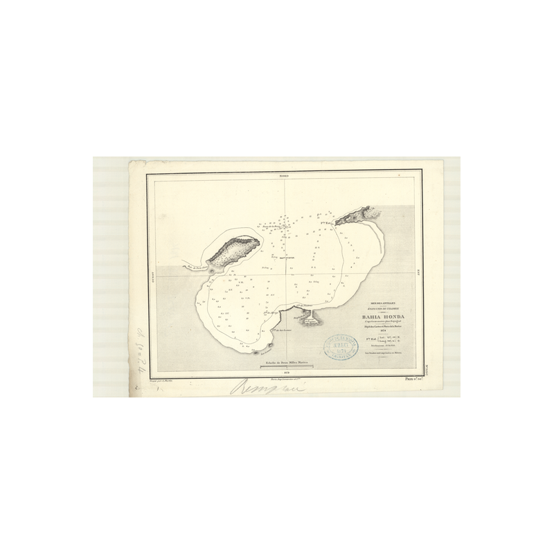 Reproduction carte marine ancienne - 3292 - BAHIA HONDA - COLOMBIE - ATLANTIQUE, AMERIQUE DU SUD (Côte Nord), ANTILLES (Mer) - (
