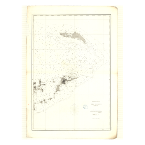 Reproduction carte marine ancienne - 3300 - ANTILLES - VIERGES (îles) - ATLANTIQUE, ANTILLES (Mer) - (1874 - 1986) Reproduction carte marine ancienne - 3300 - ANTILLES - VIERGES (îles) - ATLANTIQUE, ANTILLES (Mer) - (1874 - 1986)