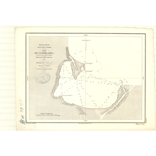 Reproduction carte marine ancienne - 3306 - CANDELARIA (Baie) - COLOMBIE - ATLANTIQUE, AMERIQUE DU SUD (Côte Nord), ANTILLES (Me Reproduction carte marine ancienne - 3306 - CANDELARIA (Baie) - COLOMBIE - ATLANTIQUE, AMERIQUE DU SUD (Côte Nord), ANTILLES (Me