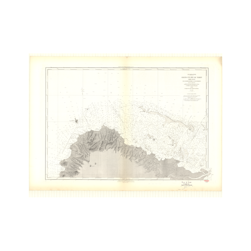 Reproduction carte marine ancienne Shom - 3367 - ANTILLES, GRAND CUL-DE-SAC MARIN - GUADELOUPE - Atlantique,ANTILLES (Me